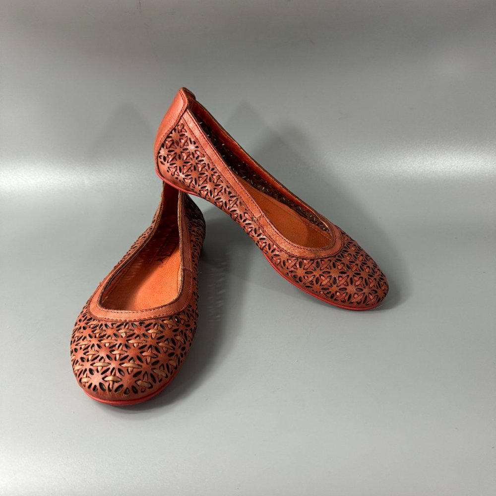 Pikolinos Ballet Flats Cut Out Intertwined with Leather Tread Details, Size 37